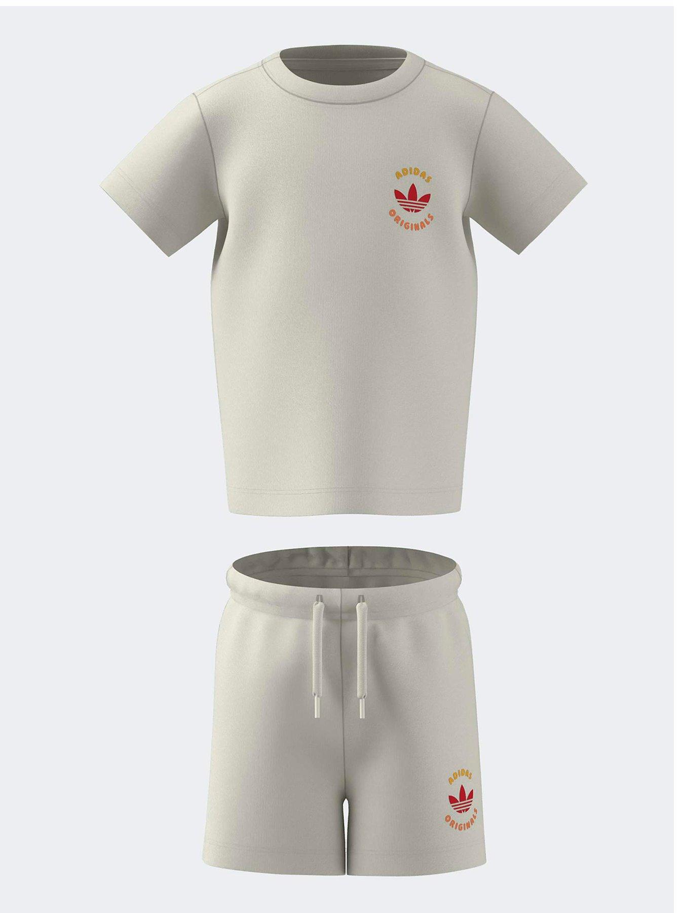 adidas Originals Infant Snackers Club Graphic T-Shirt  &  Short Set - White