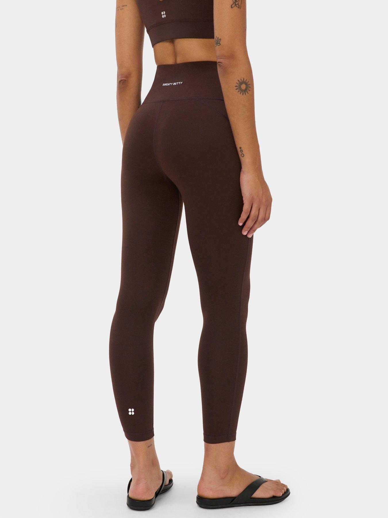 Image 2 of 5 of Sweaty Betty Womens 7/8 High Rise Stretch Leggings - Brown