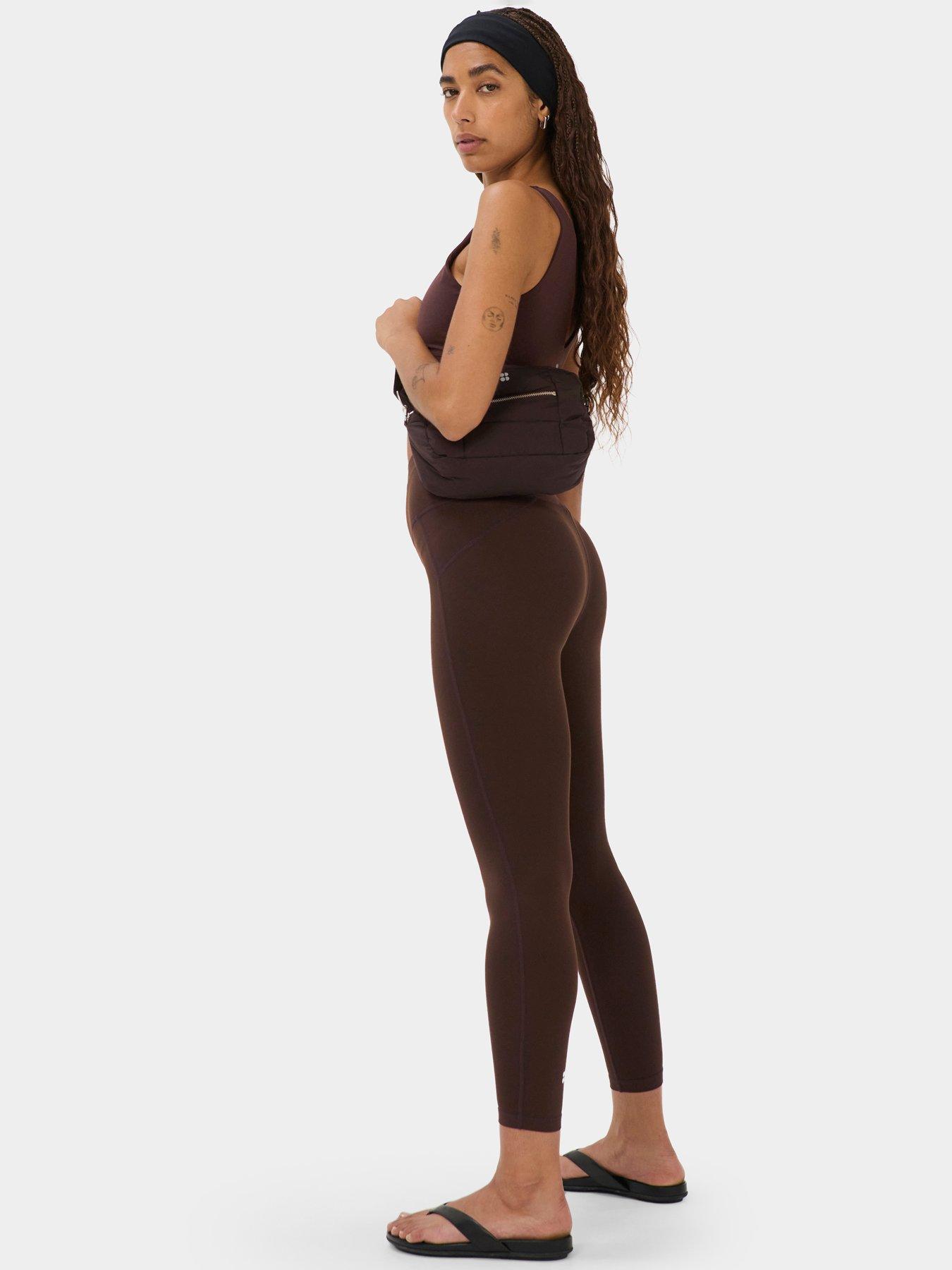 Image 3 of 5 of Sweaty Betty Womens 7/8 High Rise Stretch Leggings - Brown