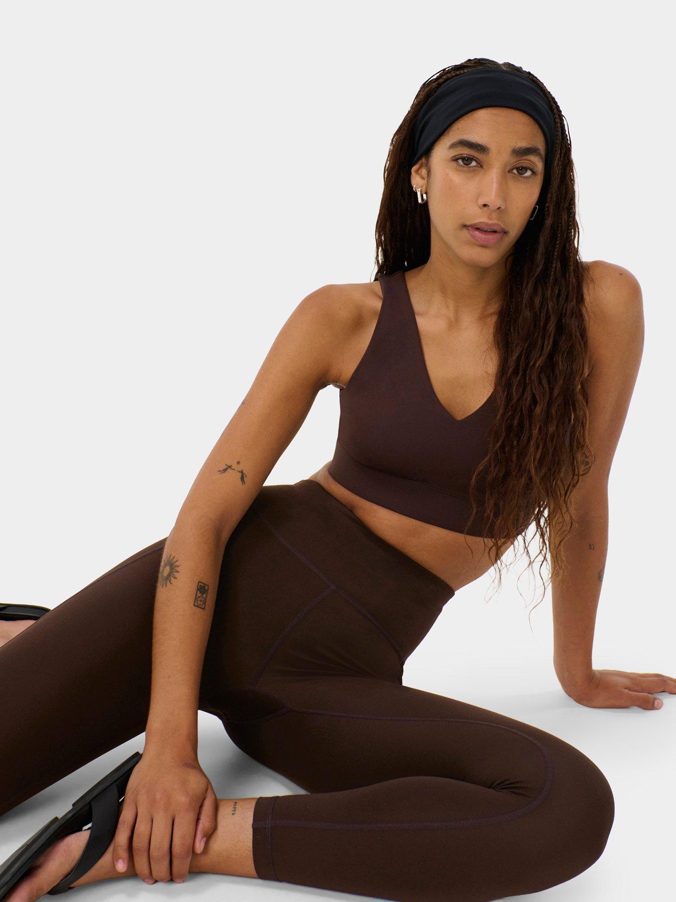 Image 5 of 5 of Sweaty Betty Womens 7/8 High Rise Stretch Leggings - Brown