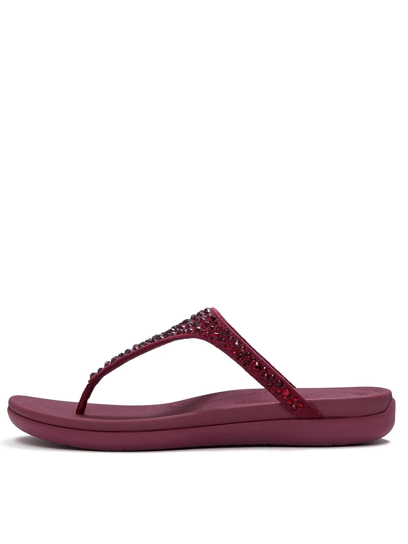 FitFlop SOLAY MIXED-CRYSTAL TOE-POST SANDALS