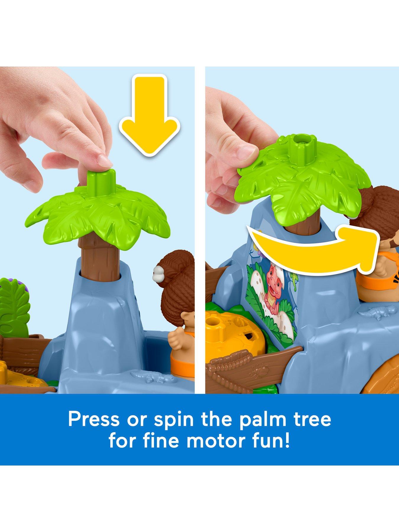 Image 5 of 7 of Fisher-Price Little People Little People Dino Wobble Truck, 6-Piece Dinosaur Play&nbsp;Set for Toddlers