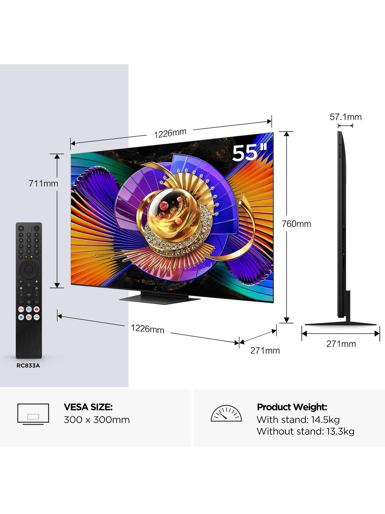 Image 2 of 7 of TCL 55C7L-UK, 55" 4K SQD Mini LED 144Hz TV