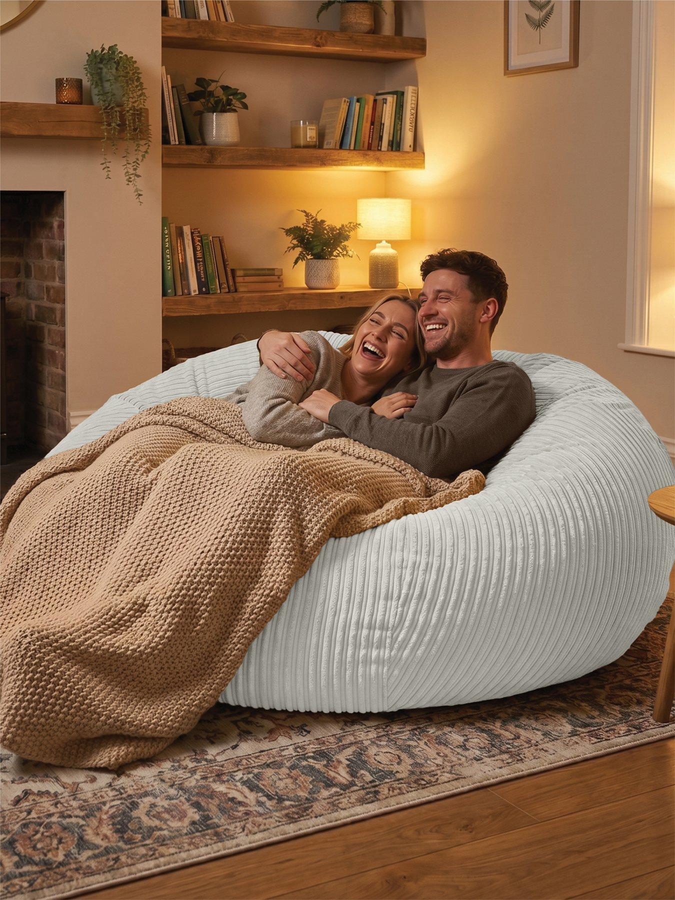 rucomfy Goliath Beanbag- Platinum
