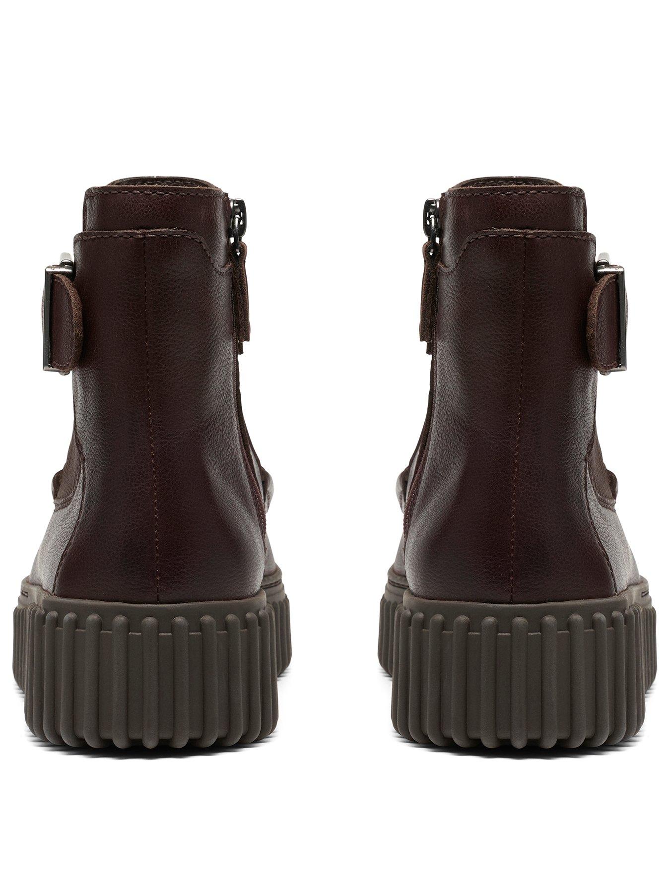 Image 3 of 6 of Clarks Dark Brown Leather Torhill Buckle Boot