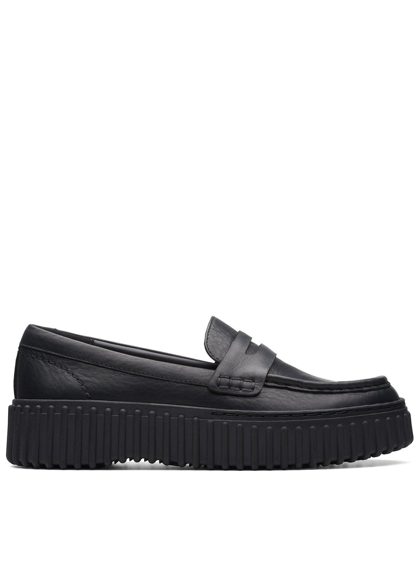 Clarks Torhill Penny Loafer - Black Leather