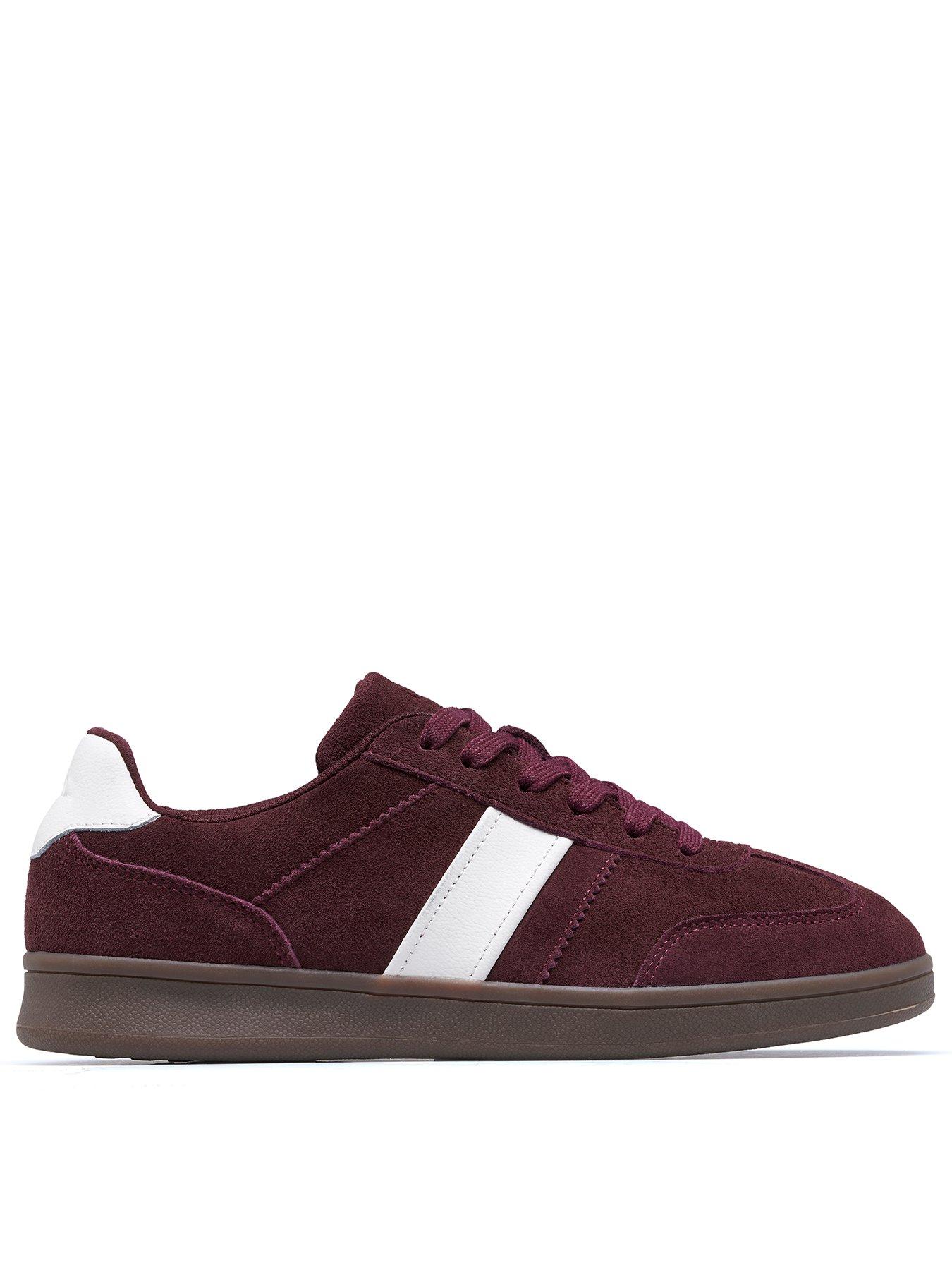Clarks Seco Speed Suede Trainer - Burgundy