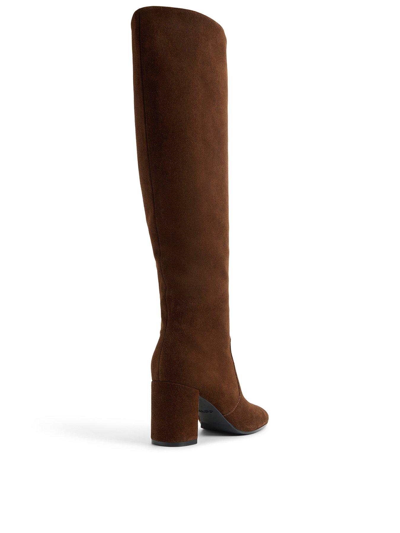 Image 3 of 5 of Aldo Womens Pillow Walk Block Heel Knee High Boots - Brown