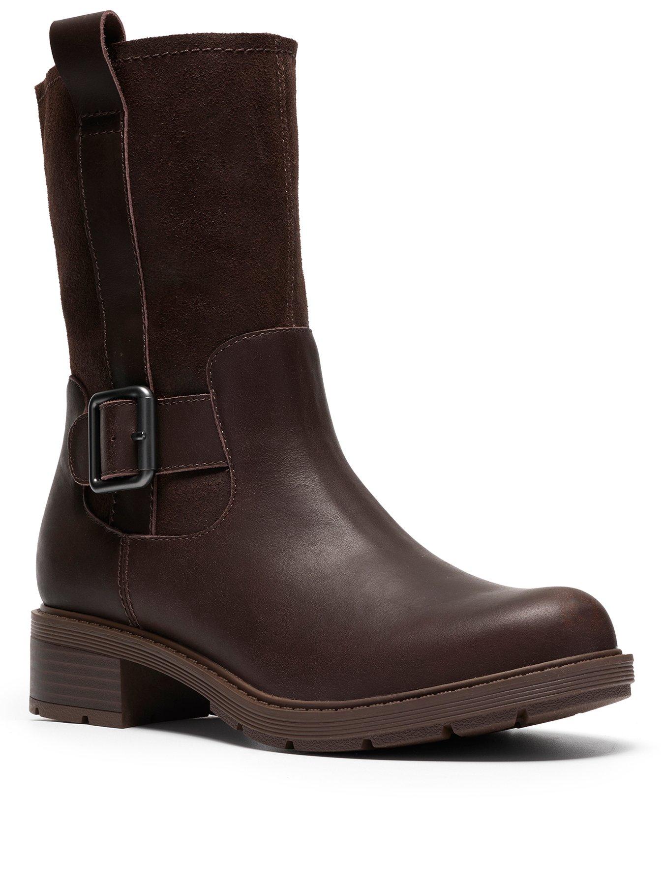 Image 2 of 6 of Clarks Hearth Dark Brown Mid Boot