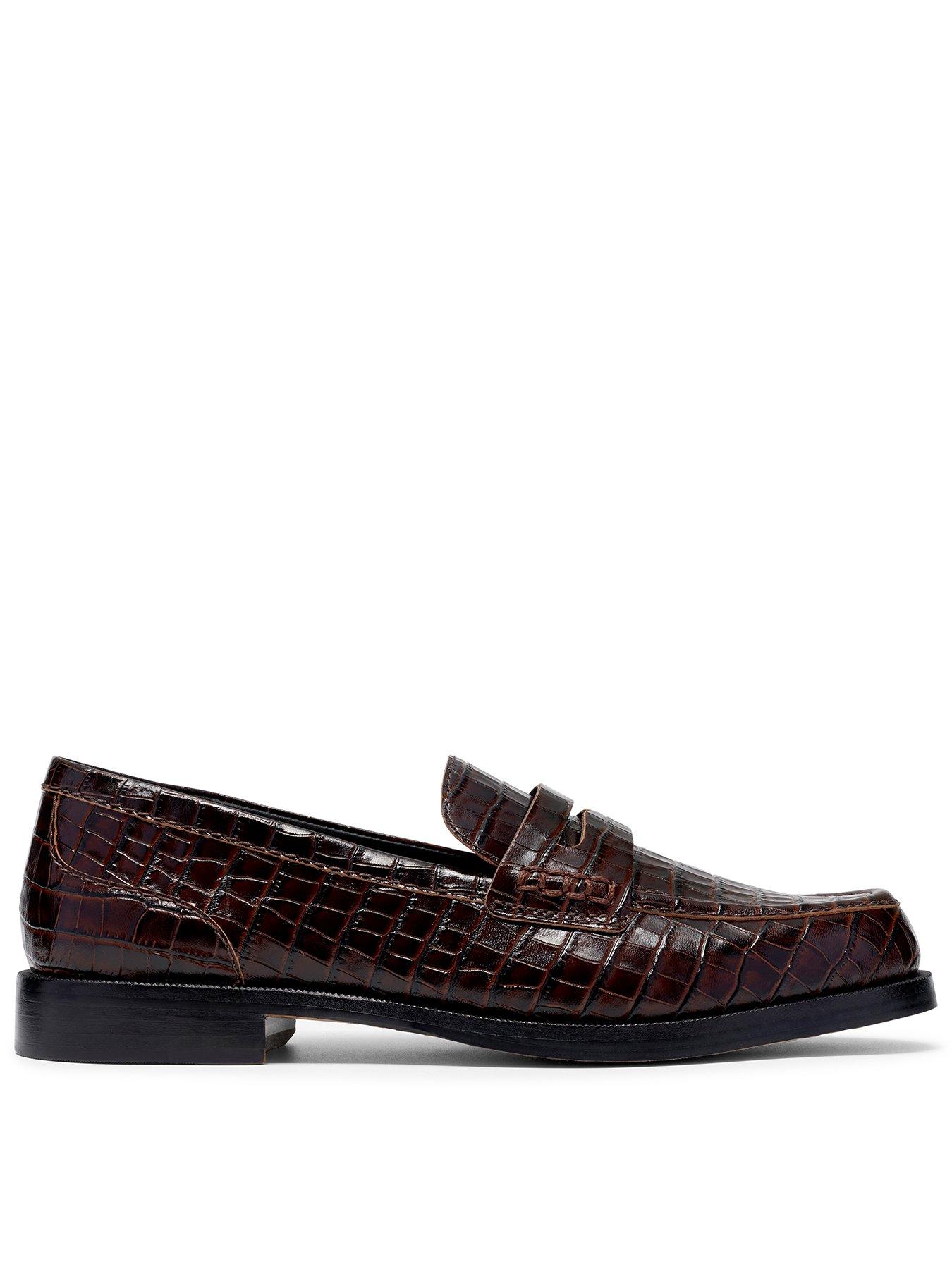 Clarks Straven2 Penny - Brown Croc