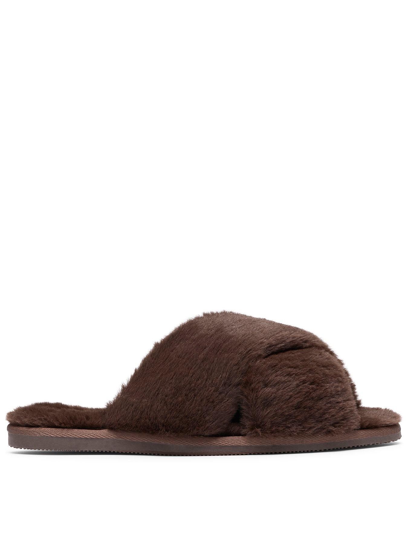 Image 1 of 6 of Clarks Myra Mule Slipper - Chocolate Brown