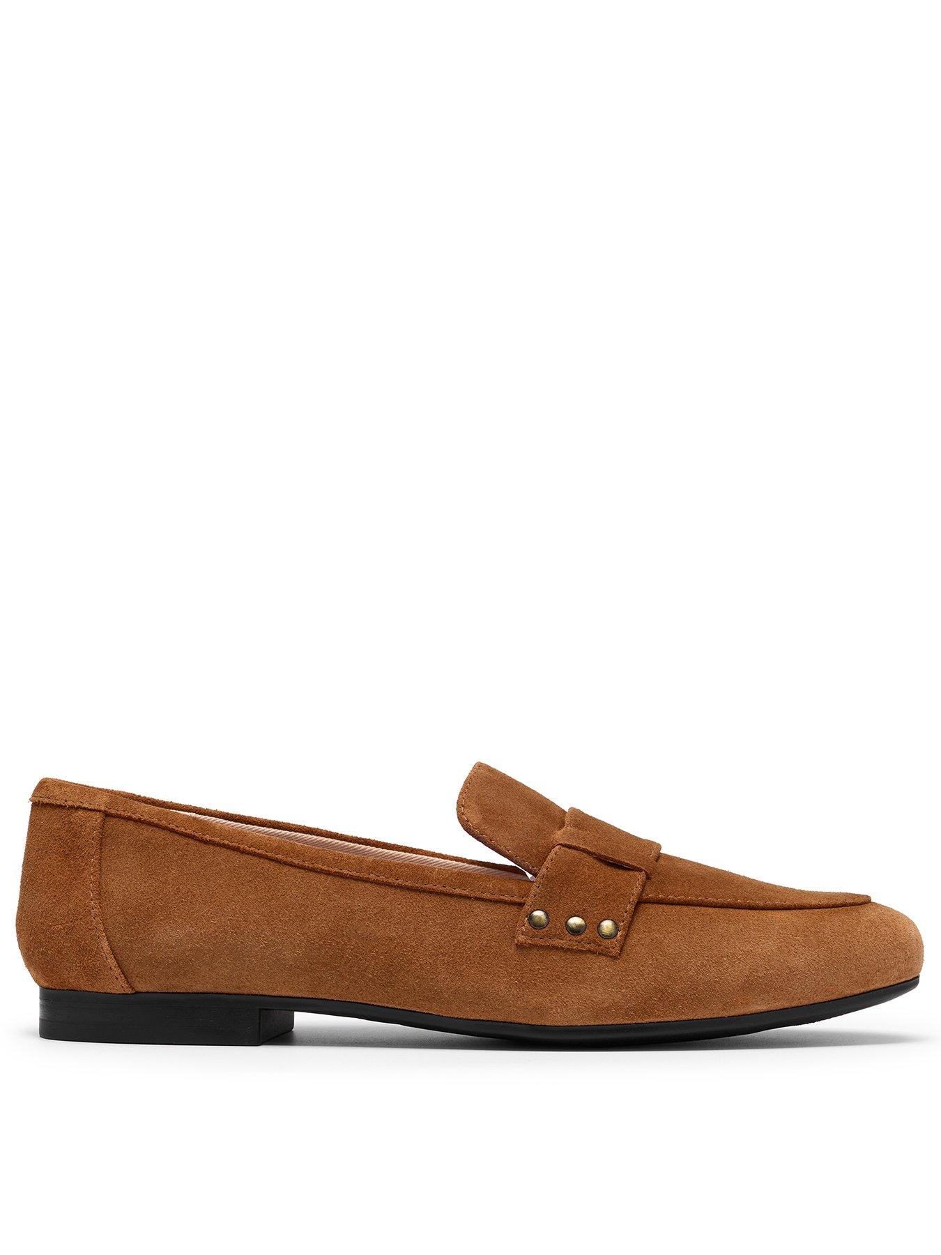 Clarks Tamna Strap Suede Loafer - Tan