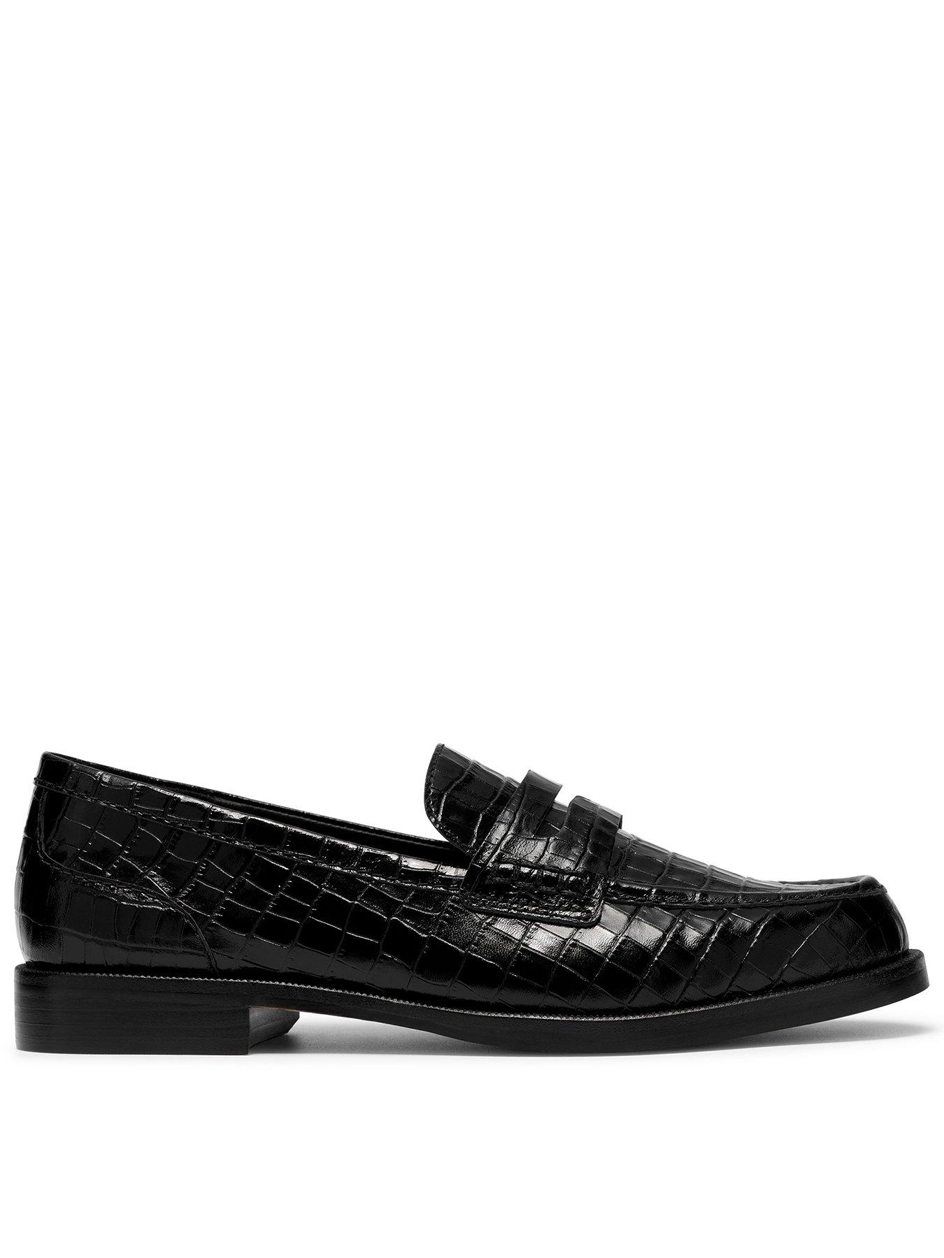 Clarks Straven2 Penny - Black Croc