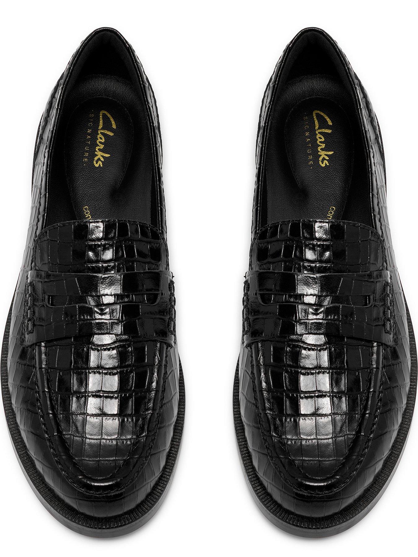 Image 4 of 6 of Clarks Straven2 Penny Loafer - Black Croc