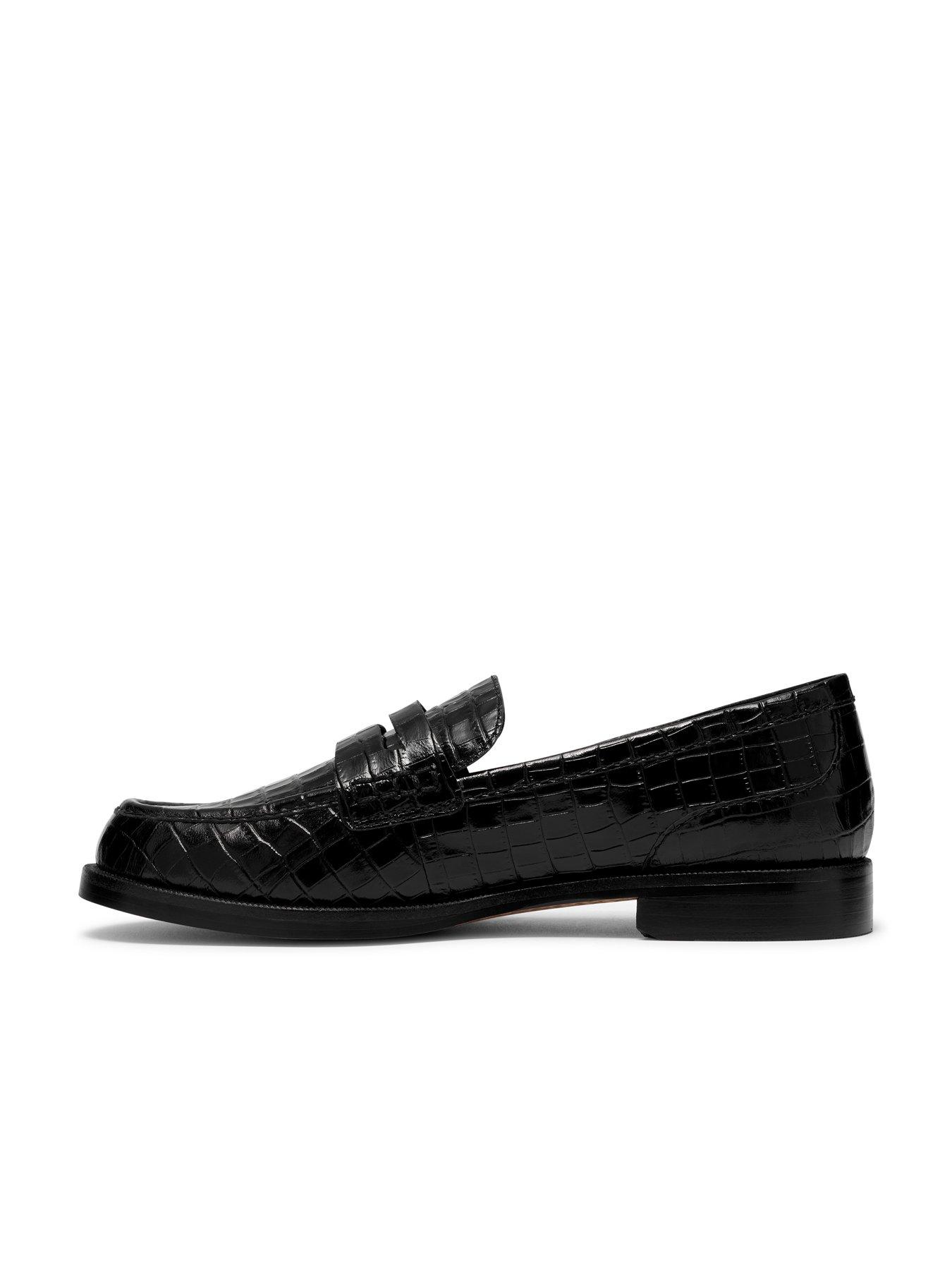 Image 6 of 6 of Clarks Straven2 Penny Loafer - Black Croc