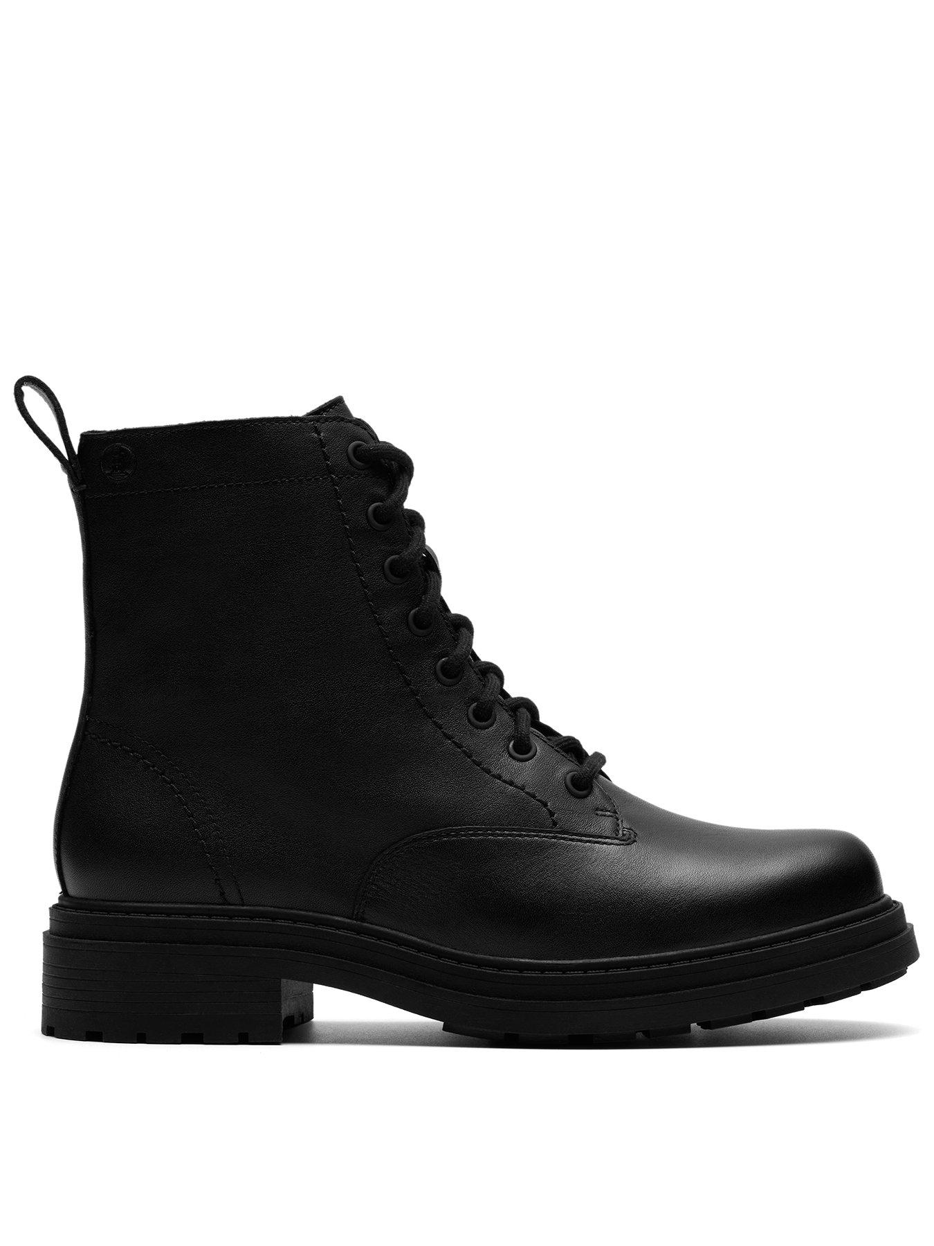 Clarks Wide Fit Orinoco3 Style Lace Black Boot