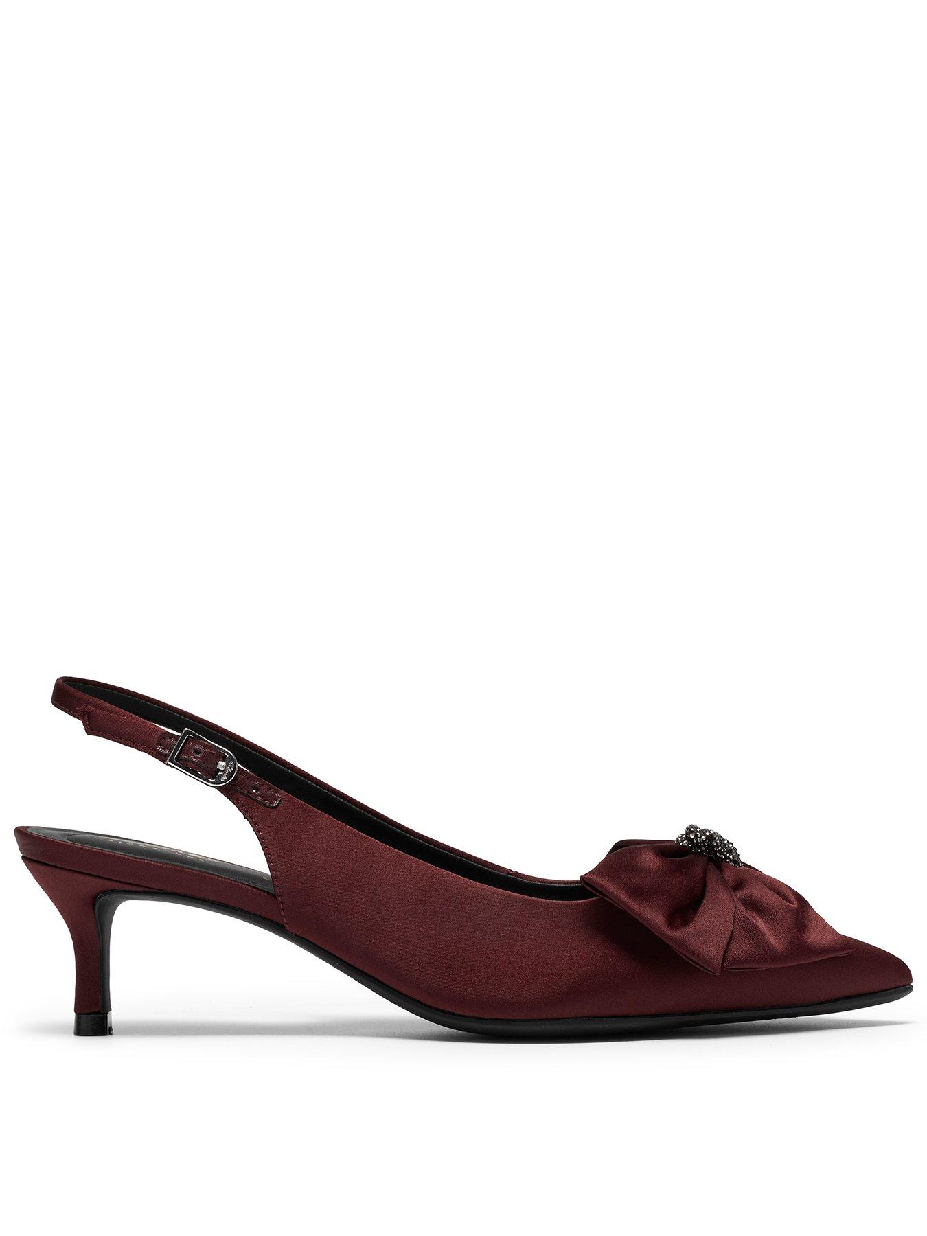 Clarks Zarey Bella Burgundy Bow Heel
