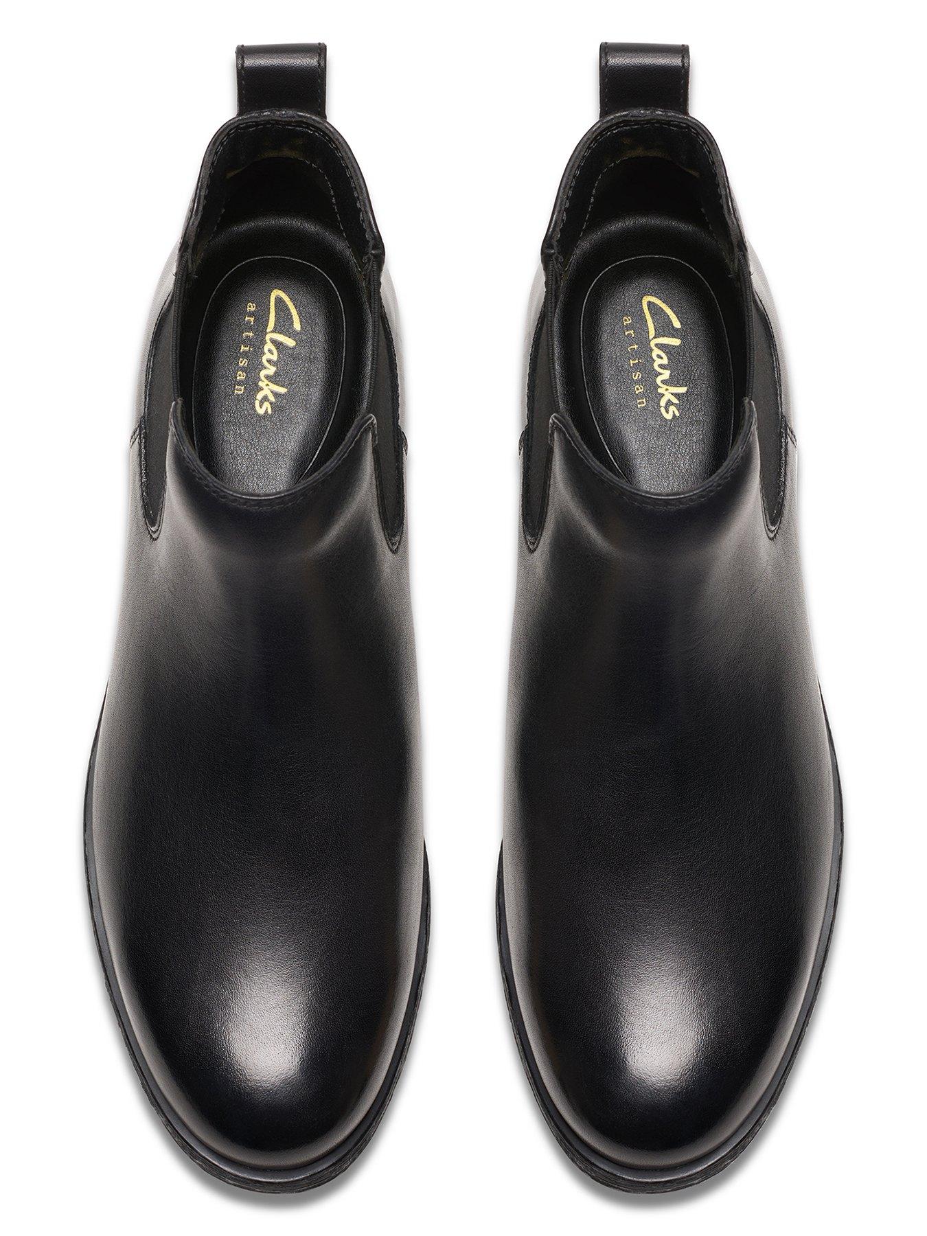 Image 4 of 7 of Clarks Womens Wide Fit Havisham Top Ankle Boots - Black