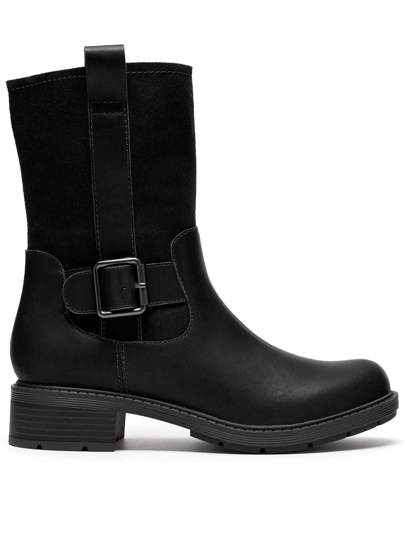 Image 1 of 6 of Clarks Hearth Black Mid Boot