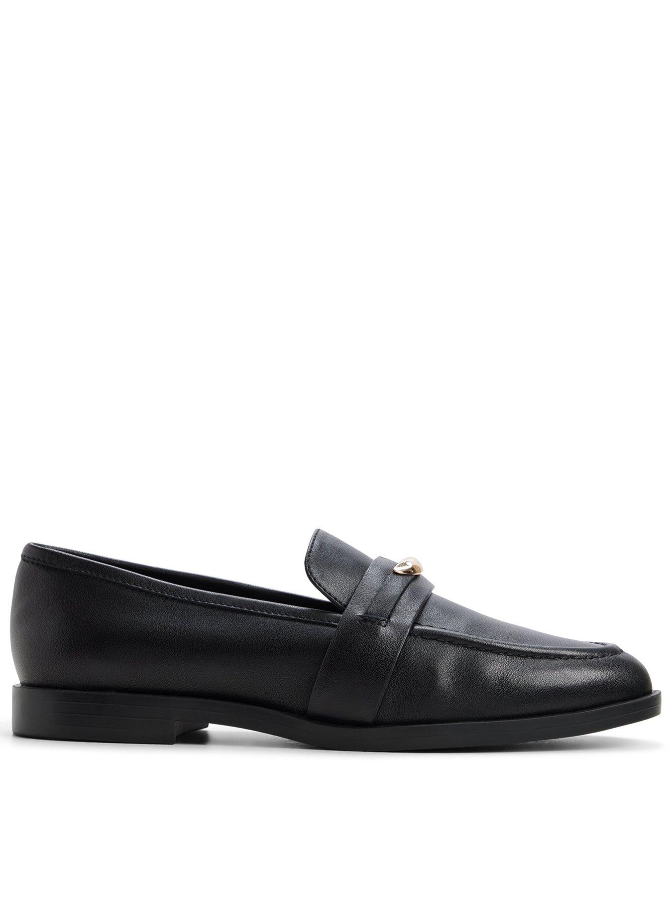 Aldo Ellya Leather Loafers - Black