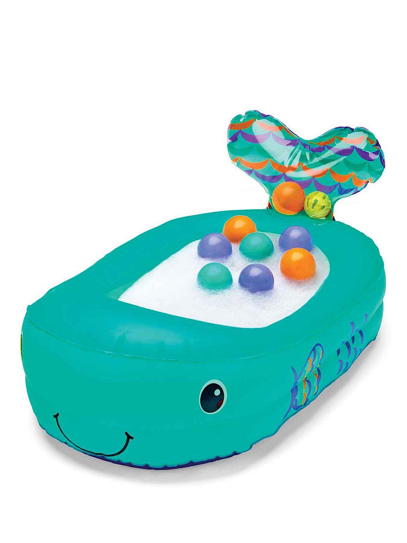 Image 1 of 4 of Infantino Whale Inflatable Bath Tub With Temperature Sensor