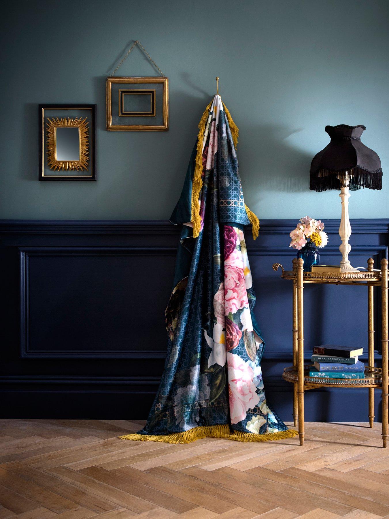 Laurence Llewelyn-Bowen Bouquet List Throw In Blue
