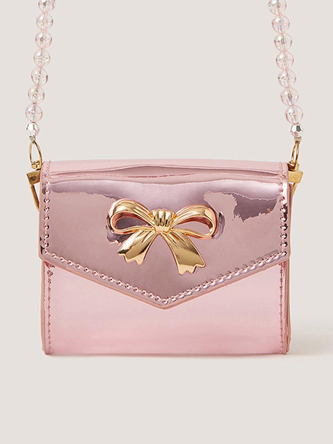 Image 1 of 4 of Monsoon Girls Beaded Strap Mini Bag - Pink