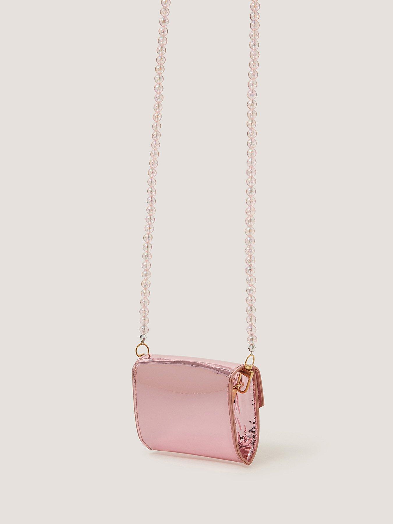 Image 2 of 4 of Monsoon Girls Beaded Strap Mini Bag - Pink