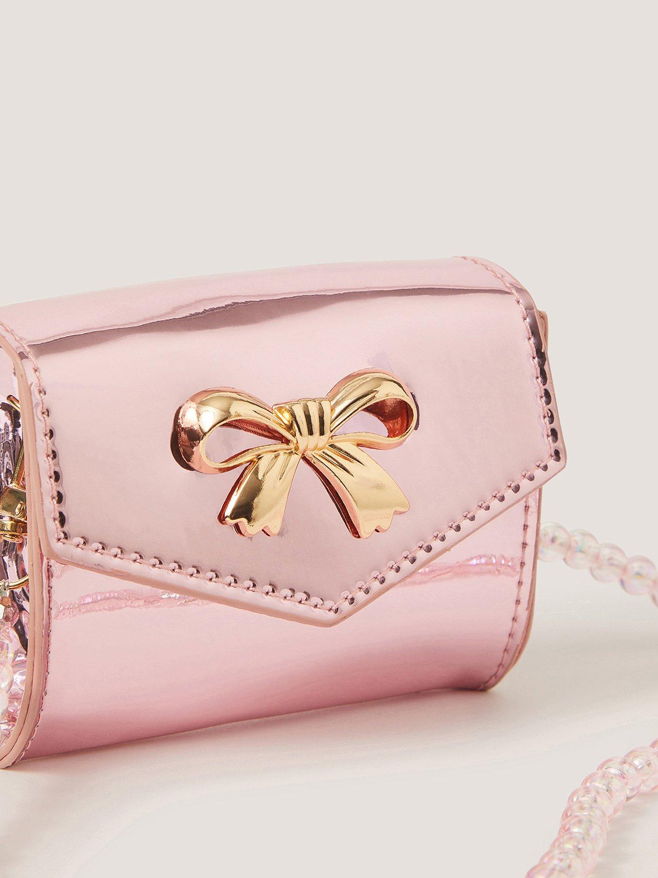 Image 3 of 4 of Monsoon Girls Beaded Strap Mini Bag - Pink
