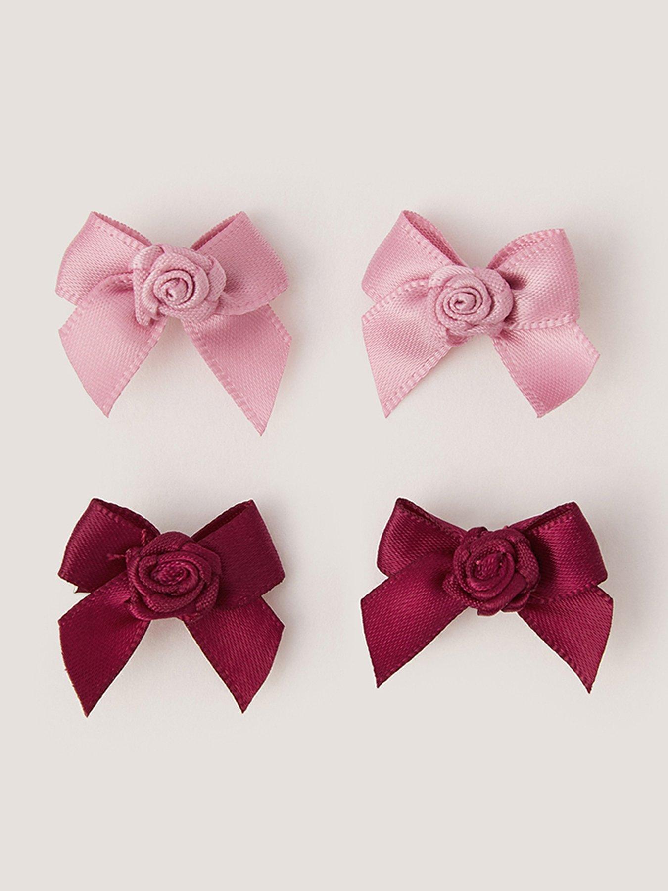 Monsoon Girls 4 Pack Mini Rose Bow Clips - Multi
