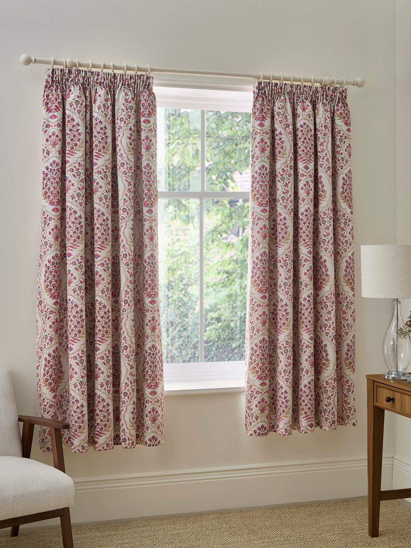 Dreams & Drapes Ashmead Pencil Pleat Curtains In Berry