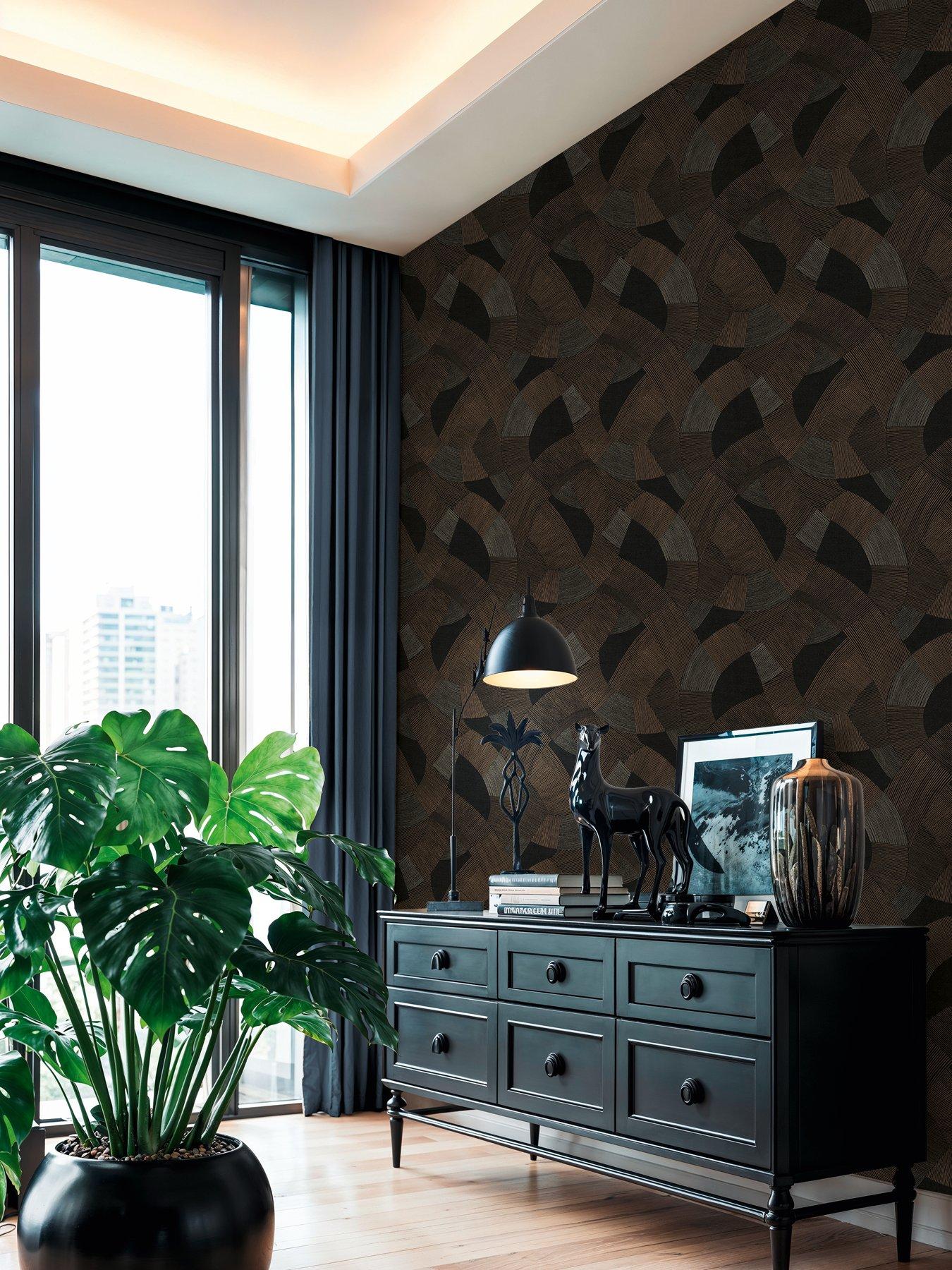 AS Creation Cuba  Geo Brown Non Woven