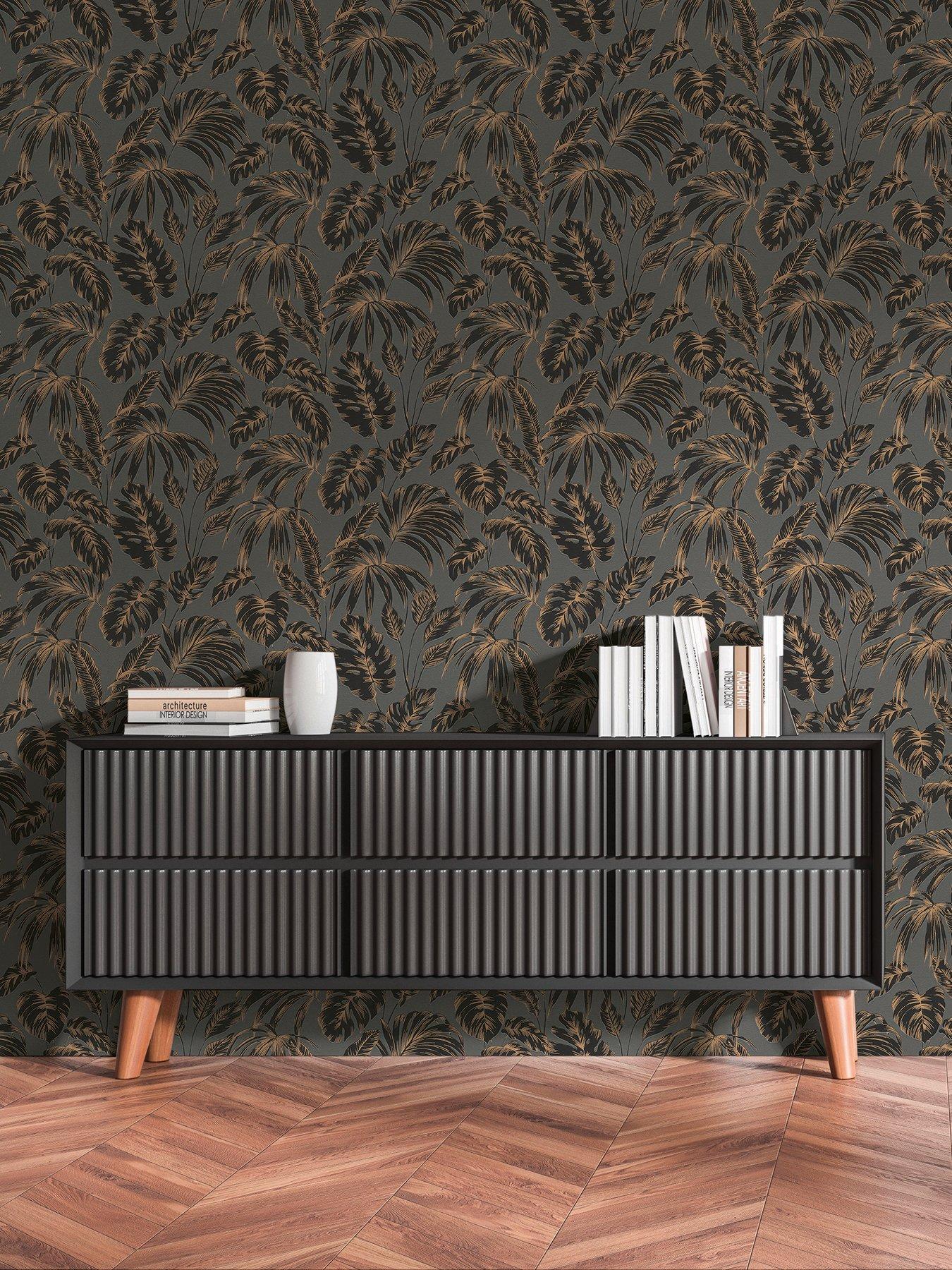 AS Creation Attractive Havana Leaf Brown Non Woven