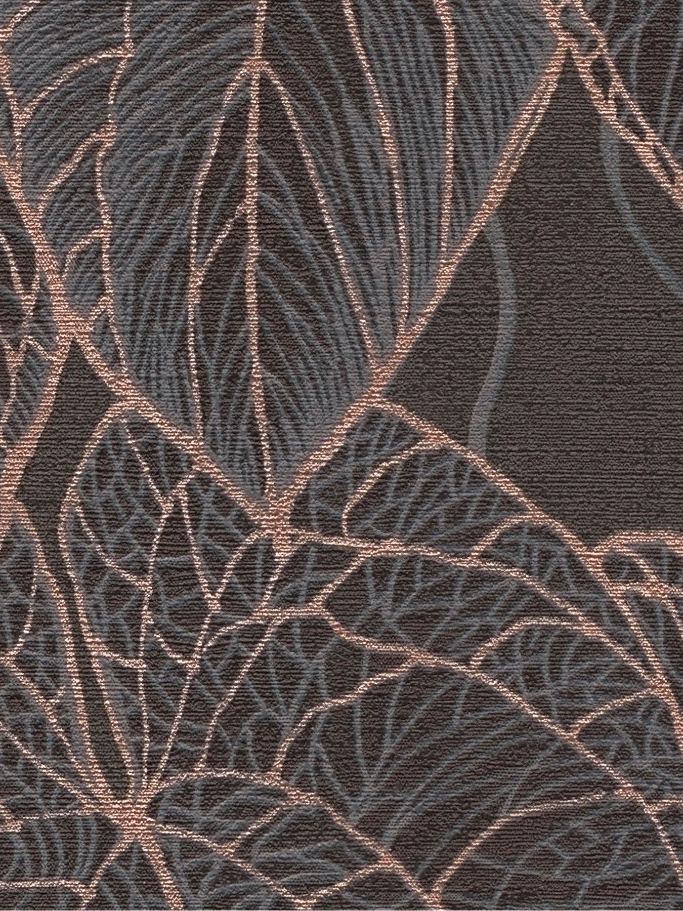 Image 3 of 4 of AS Creation Daniel Hechter Grey Black leaf Wallpaper