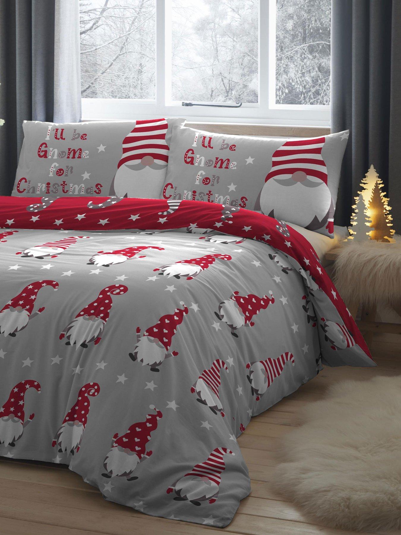 Image 3 of 3 of Fusion Christmas Gnome Duvet Cover Set In Silver