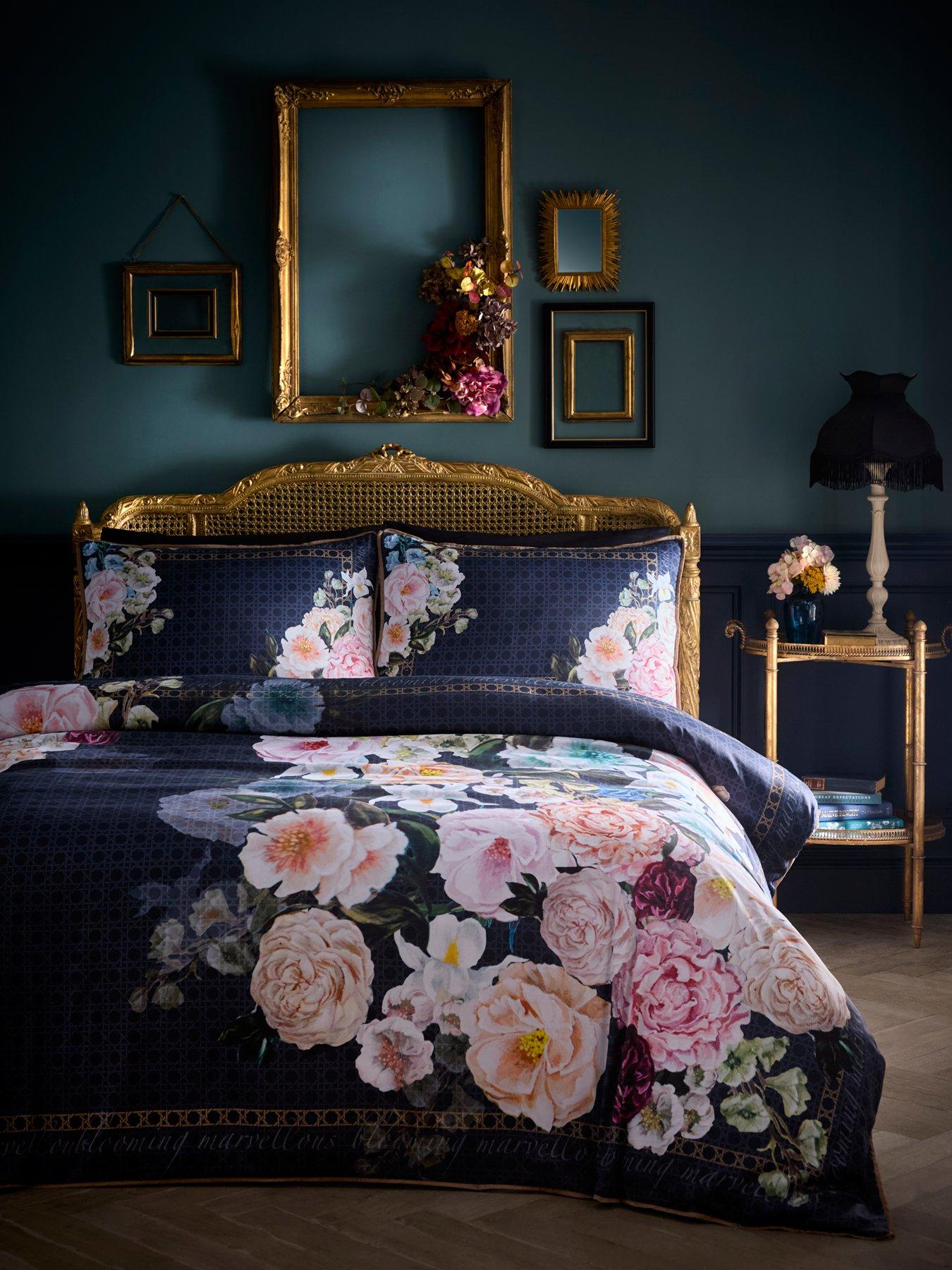 Laurence Llewelyn-Bowen Bouquet List Duvet Cover Set In Navy