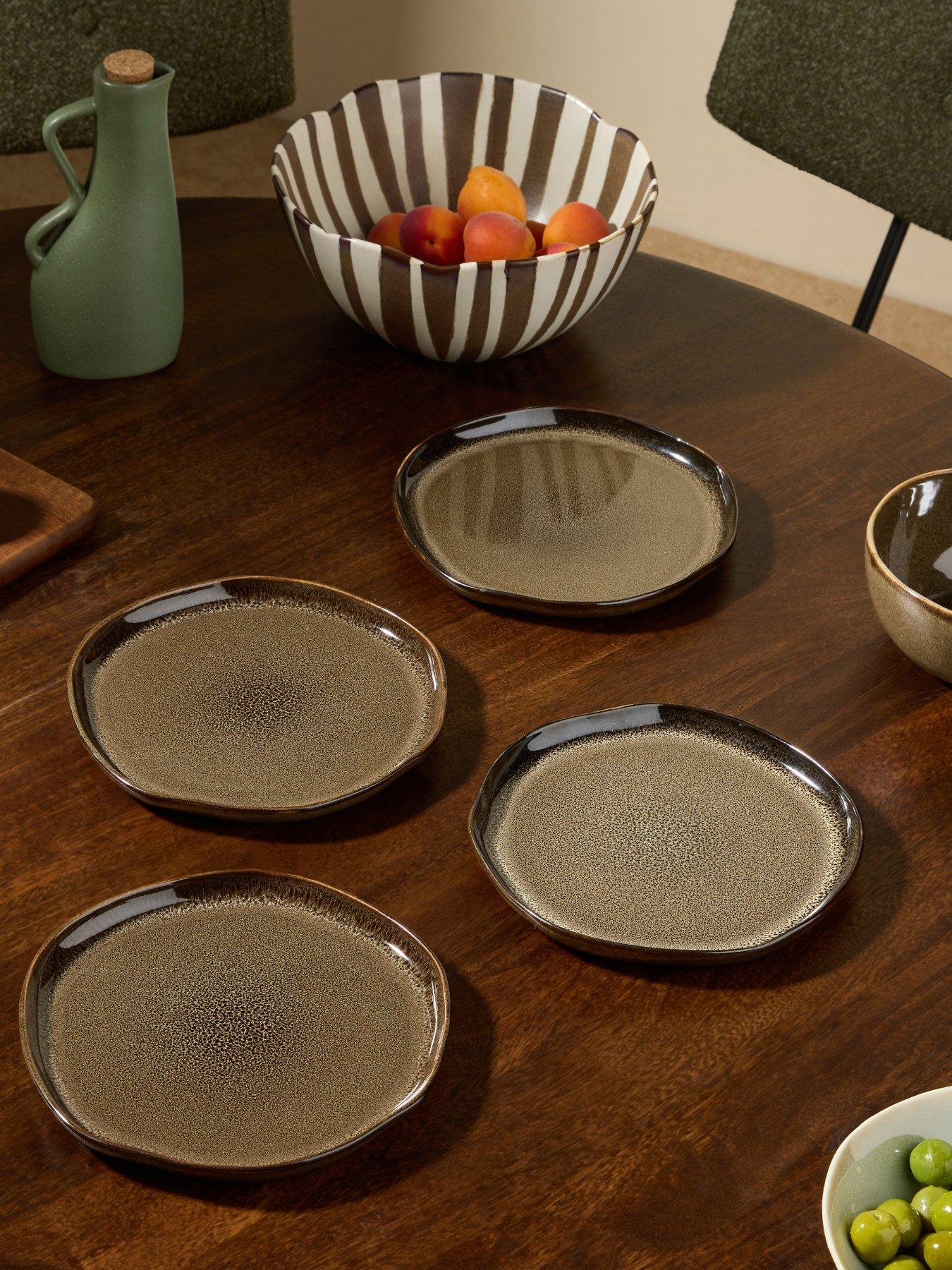 Made Made Travellers Rest Side Plate Brown 4pk