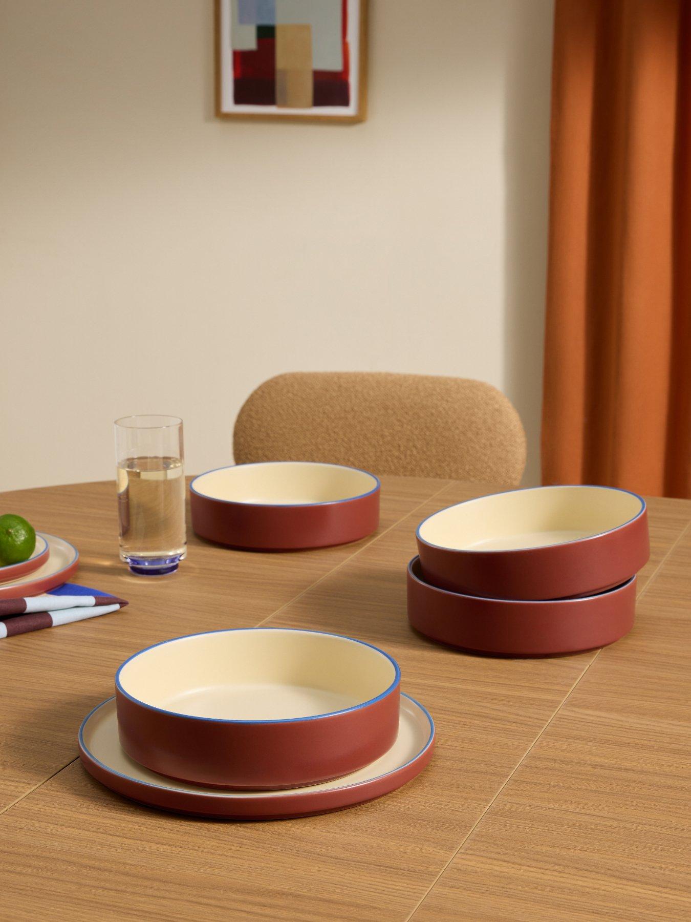 Made Made Modern Studio Pasta Bowl Brown  4pk