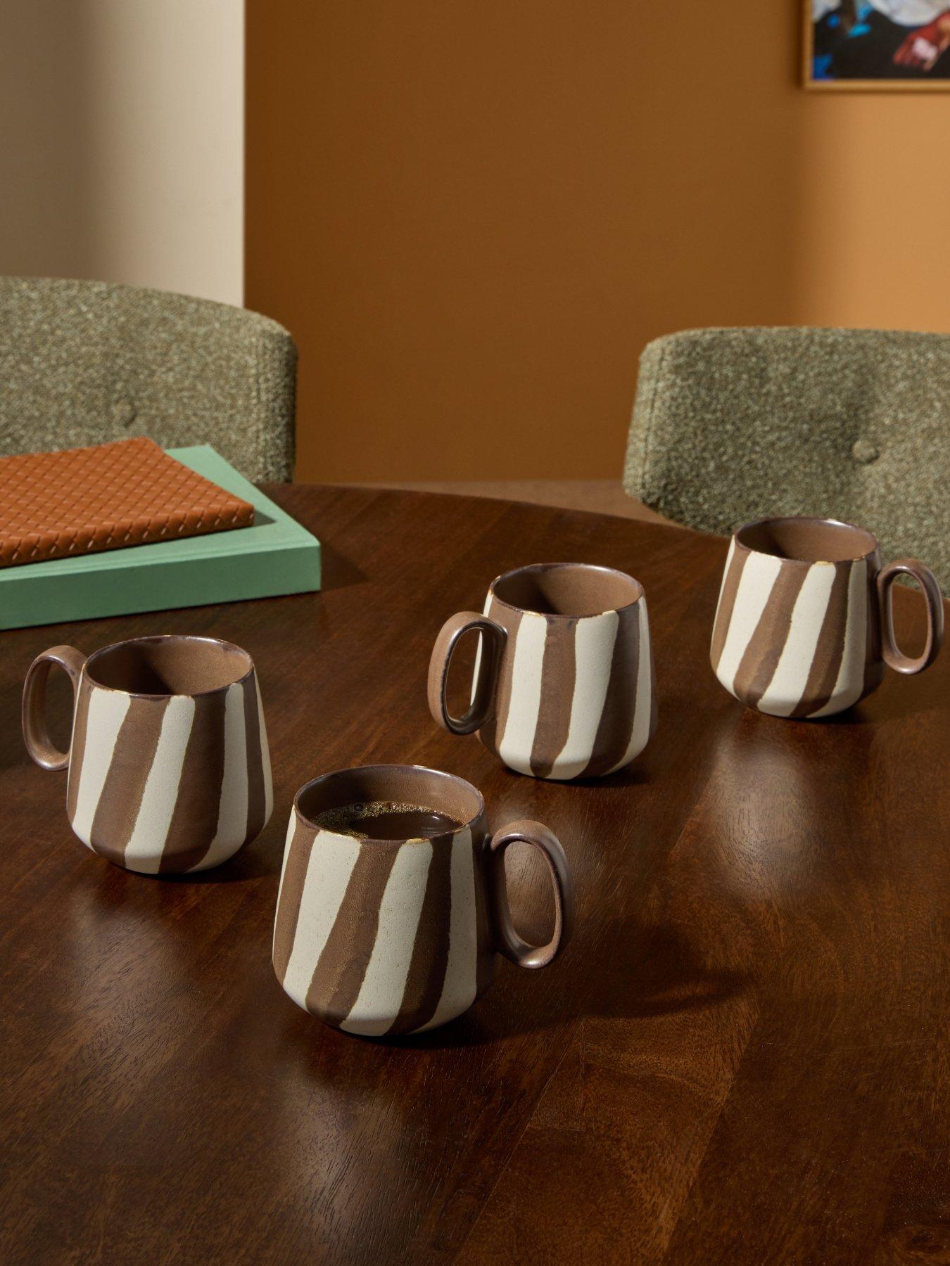 Made Made Travellers Rest Mug - Stripe 4pk 400ml