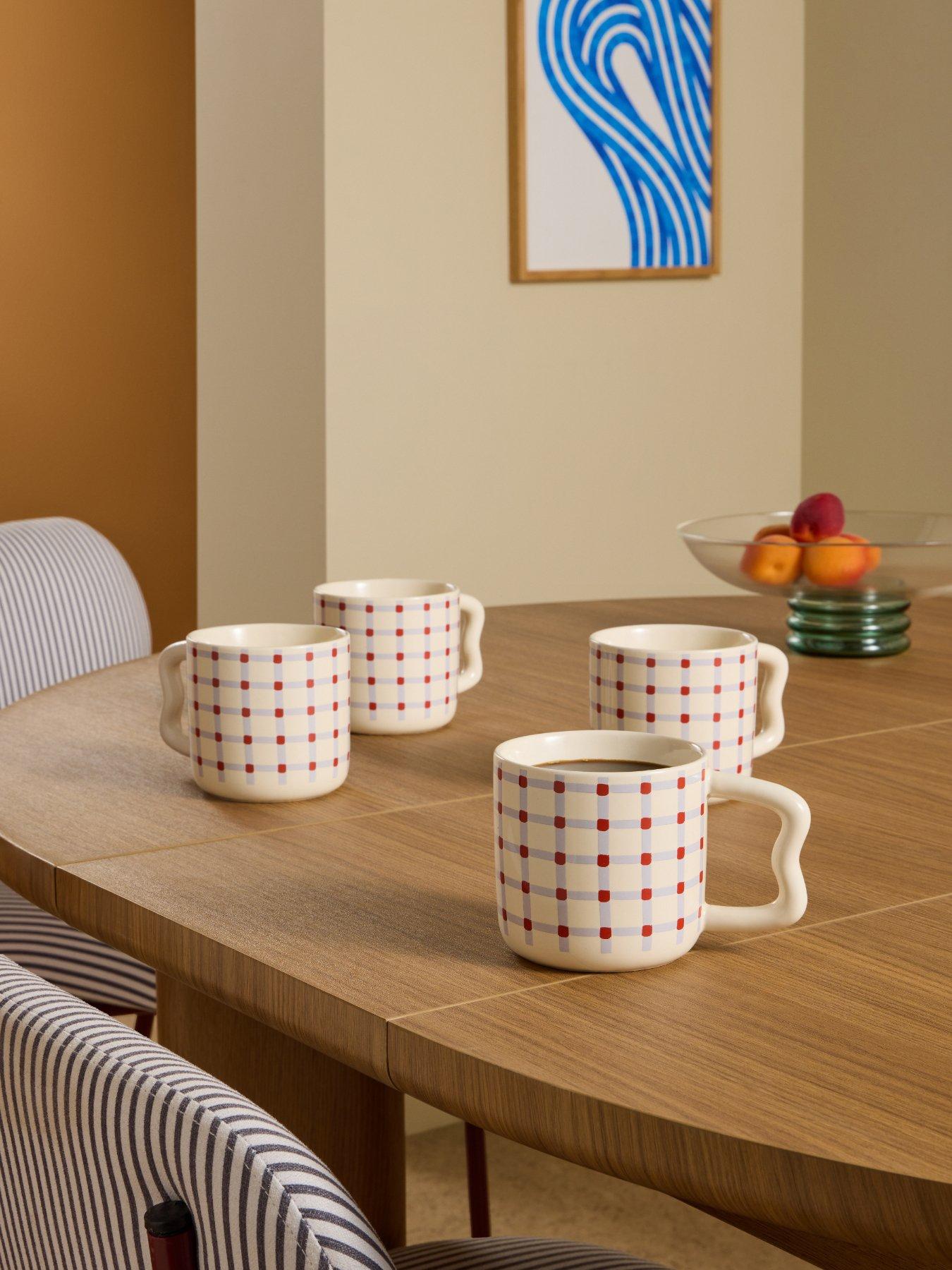 Image 1 of 4 of Made Made Modern Studio Check Mug 4pk