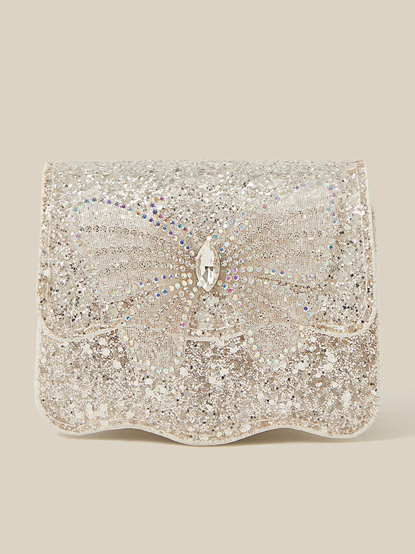 Image 1 of 4 of Monsoon Girls Mini Bling Butterfly Bag - Ivory