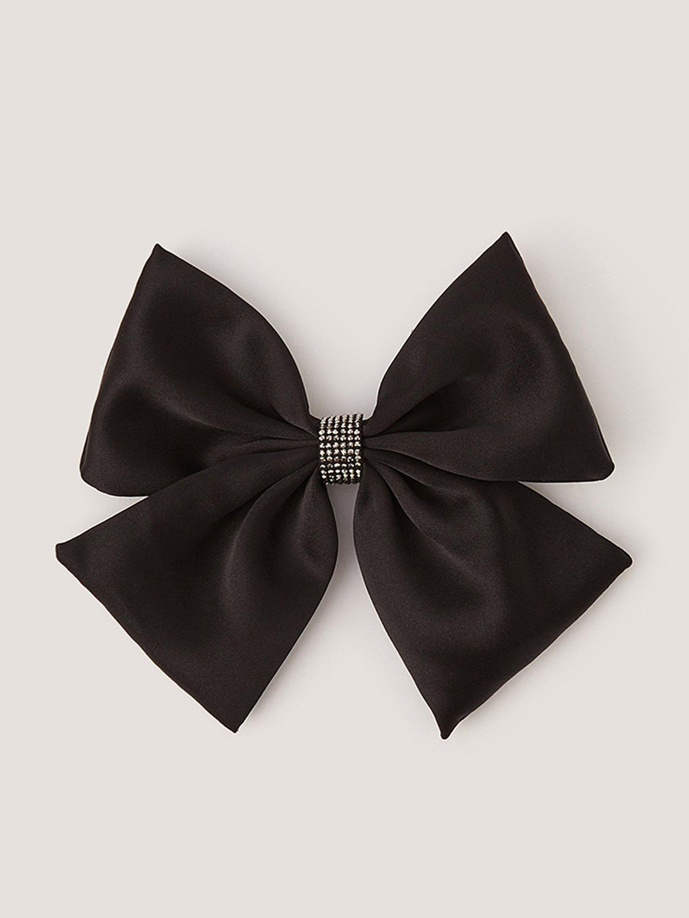 Image 1 of 3 of Monsoon Girls Layer Satin Bow Clip - Black