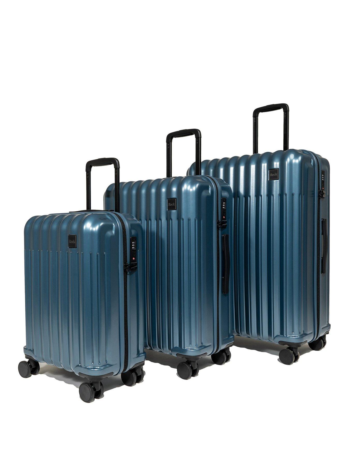 Rock Luggage Luna Blue 3pc Set Suitcases