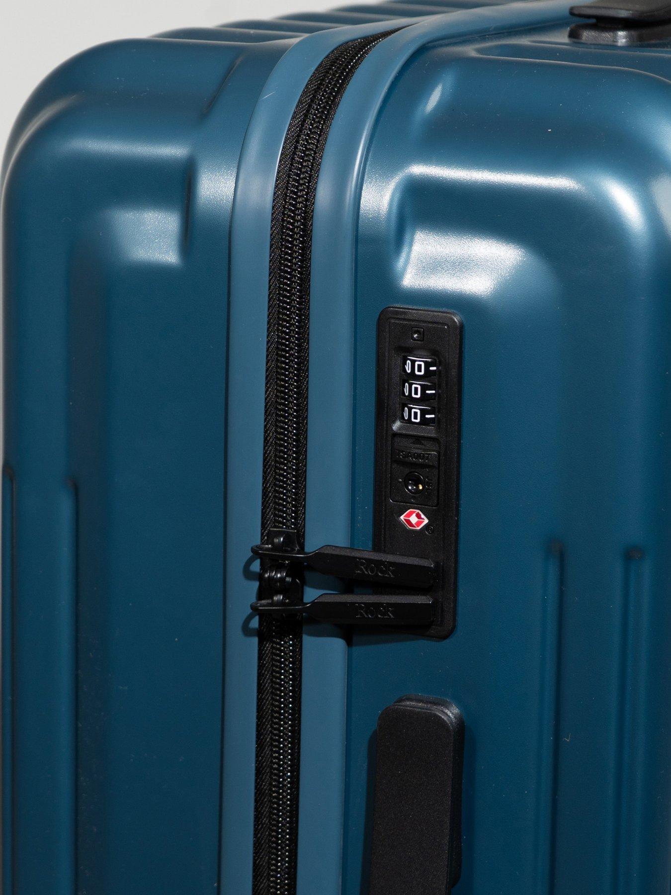 Image 7 of 7 of Rock Luggage Luna Blue 3pc Set Suitcases