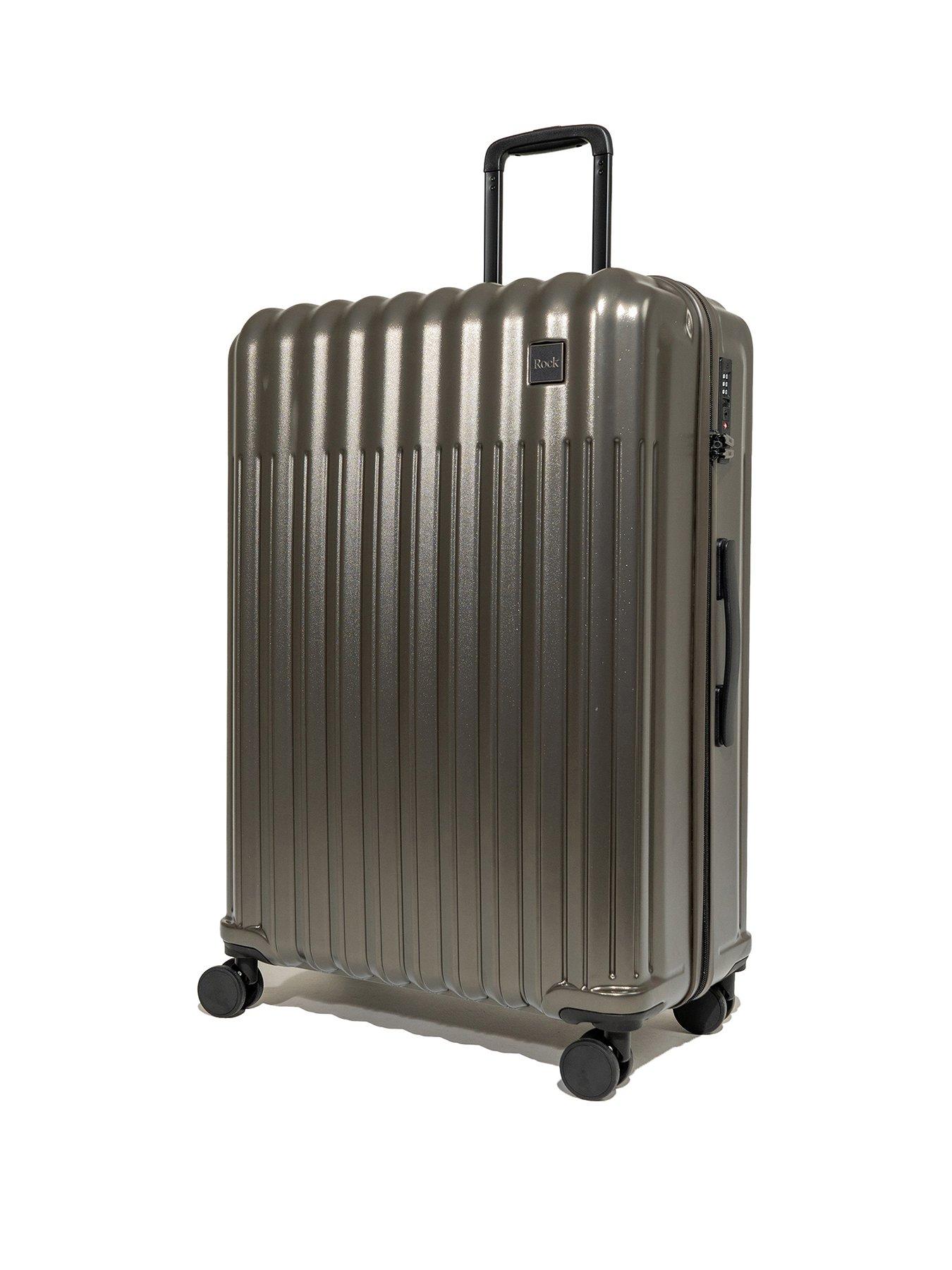 Image 1 of 7 of Rock Luggage Luna Charcoal Large Suitcase