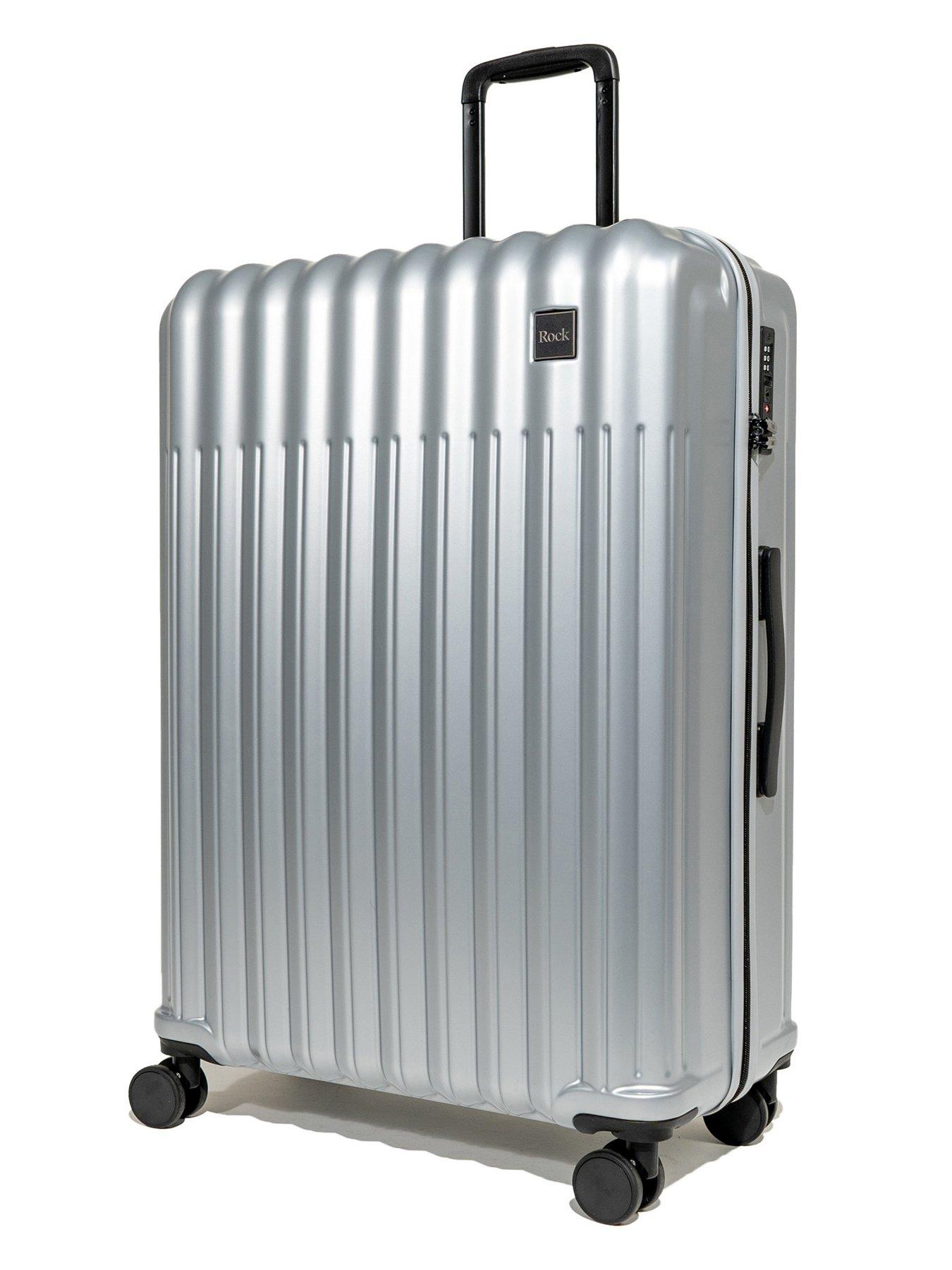 Image 2 of 7 of Rock Luggage Luna Silver 5pc Set Suitcases