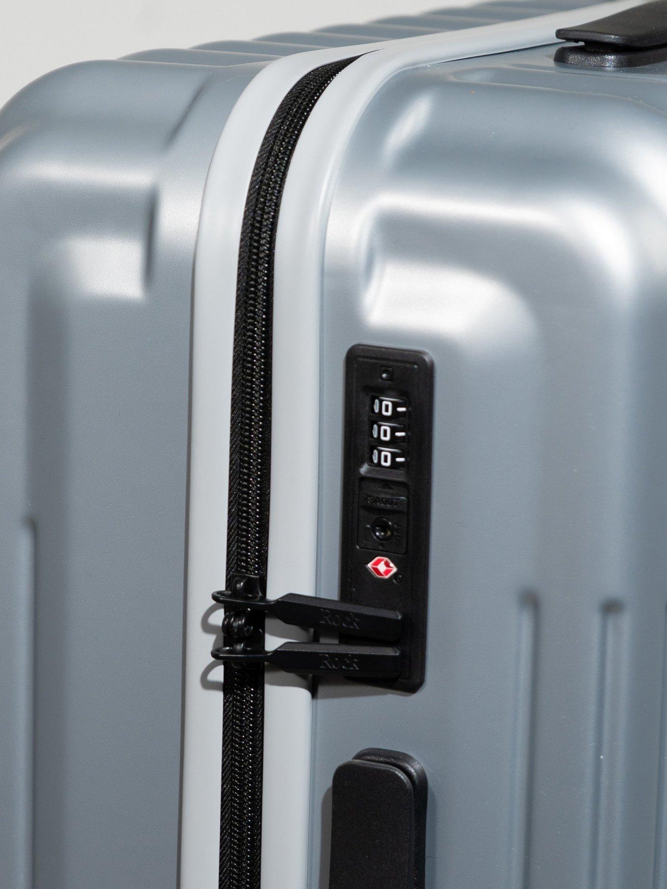 Image 6 of 7 of Rock Luggage Luna Silver 5pc Set Suitcases