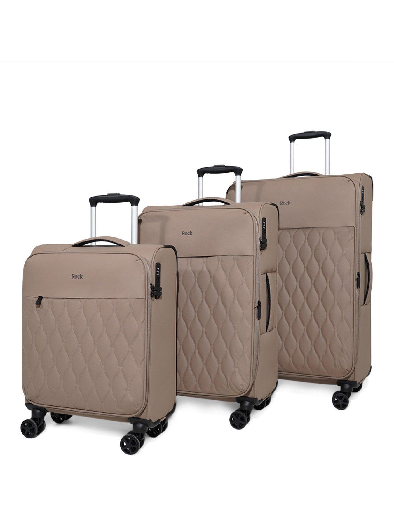 Image 1 of 6 of Rock Luggage Ember Mocha 3pc Set Suitcases