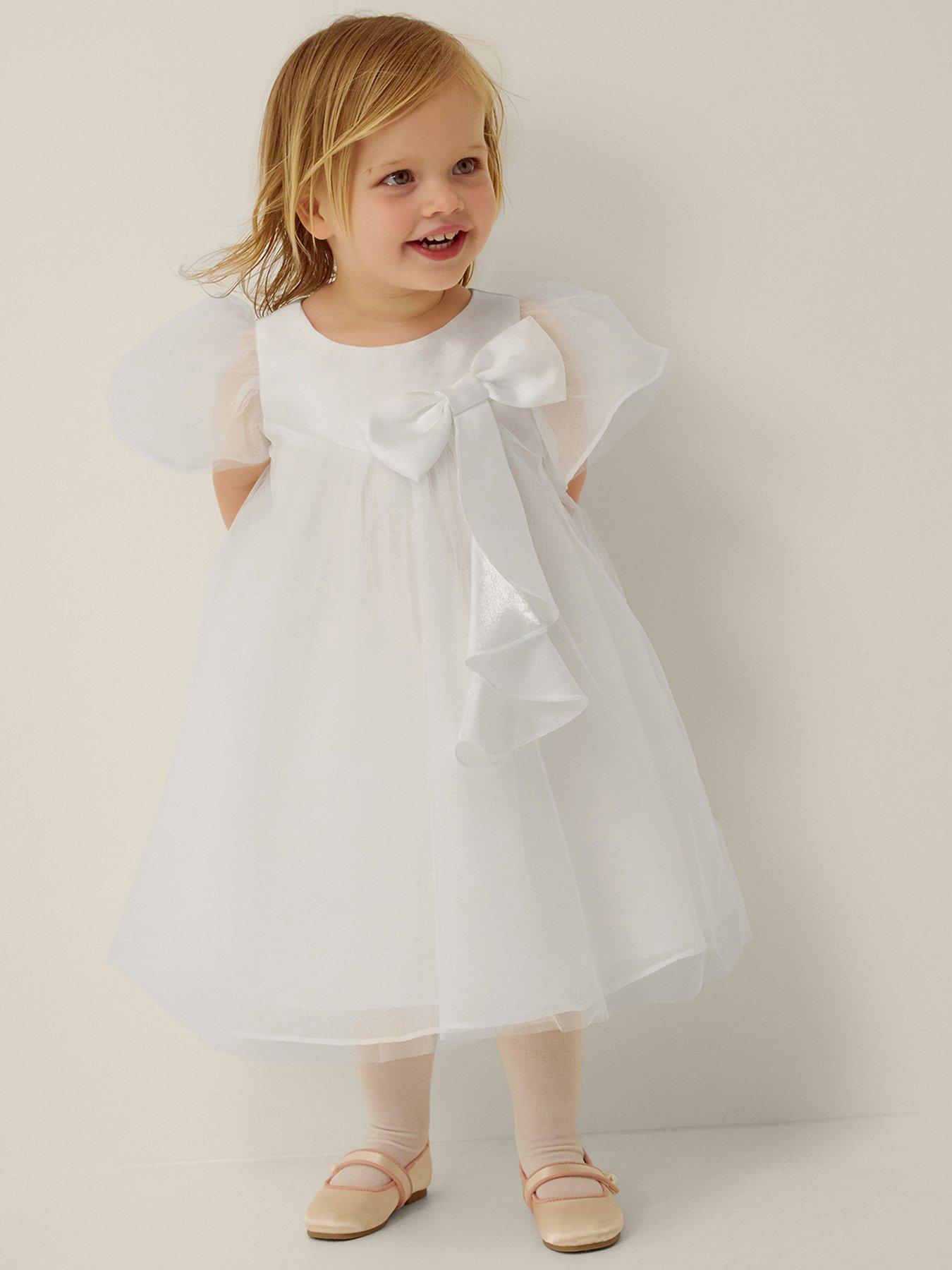 Monsoon Baby Girls Winnie Waterfall Dress - Ivory