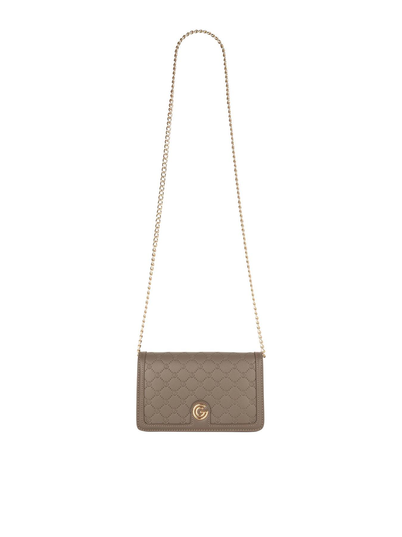 Image 1 of 4 of Gabriella G Designer Gabriella Gucci Womens Queen Wallet On Crossbody Chain - Grey